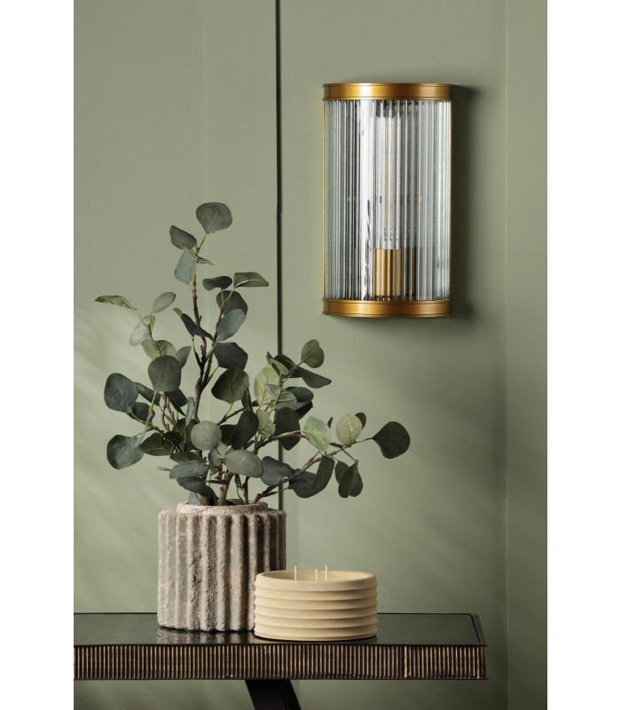 Bianka Wall Light Satin Bronze and Ribbed Glass-3