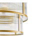 Bianka 6 Light Ceiling Pendant Satin Bronze and Ribbed Glass-5