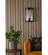 Bianka Wall Light Matt Black and Ribbed Glass-3