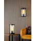 Bianka Wall Light Matt Black and Ribbed Glass-4