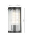 Bianka Wall Light Matt Black and Ribbed Glass-6