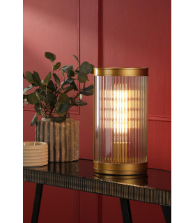Bianka Table Lamp Satin Bronze and Ribbed Glass-2