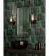 Bolton Bathroom Wall Light Matt Black and Ribbed Glass IP44-2