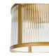Bianka 3 Light Flush Satin Bronze and Ribbed Glass-4