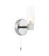 Bolton Bathroom Wall Light Polished Chrome and Ribbed Glass IP44-1