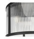 Bianka 3 Light Flush Matt Black and Ribbed Glass-4