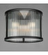 Bianka 3 Light Flush Matt Black and Ribbed Glass-5