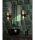 Bolton Bathroom Wall Light Matt Black and Ribbed Glass IP44-2