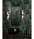 Bolton Bathroom Wall Light Polished Chrome and Ribbed Glass IP44-2