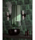Bolton Bathroom Wall Light Matt Black and Ribbed Glass IP44-3