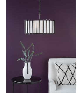 Cagliari 4 Light Ceiling Pendant Matt Black With Shade-2