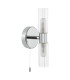 Bolton Bathroom Wall Light Polished Chrome and Ribbed Glass IP44-5