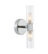 Bolton Bathroom Wall Light Polished Chrome and Ribbed Glass IP44-6