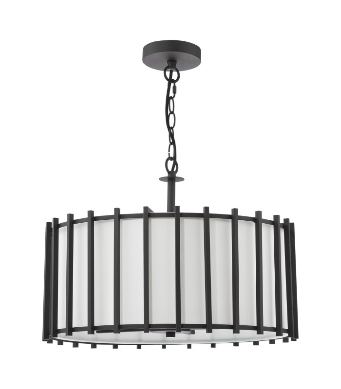 Cagliari 4 Light Ceiling Pendant Matt Black With Shade-5