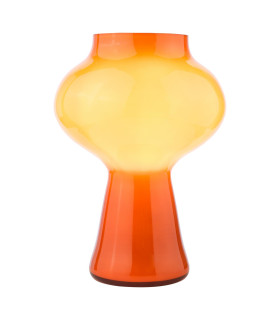 Chrissy Table Lamp Orange Art Glass-1