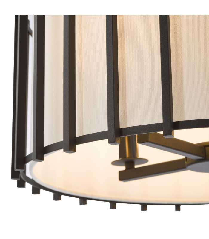 Cagliari 4 Light Ceiling Pendant Matt Black With Shade-6
