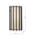 Cagliari Wall Light Matt Black With Ivory Shade-6
