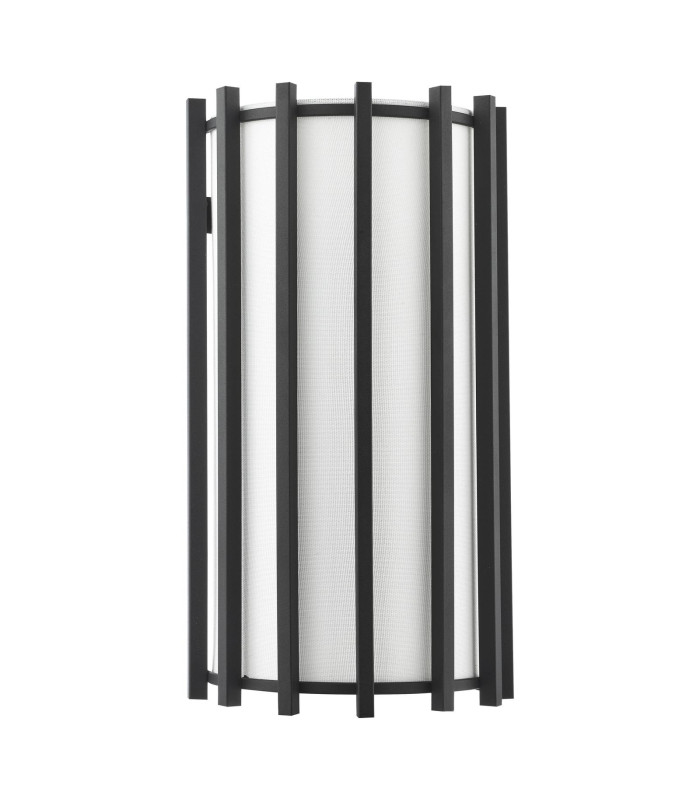 Cagliari Wall Light Matt Black With Ivory Shade-7