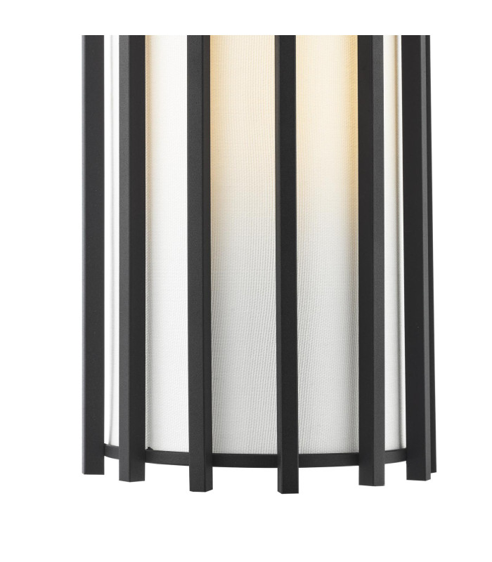 Cagliari Wall Light Matt Black With Ivory Shade-8