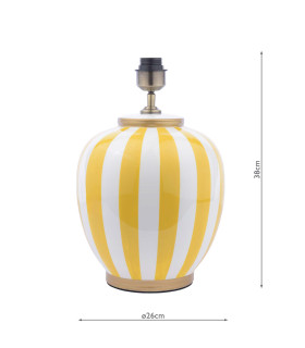 Circus Table Lamp Yellow Ceramic and White Ceramic With Shade-2