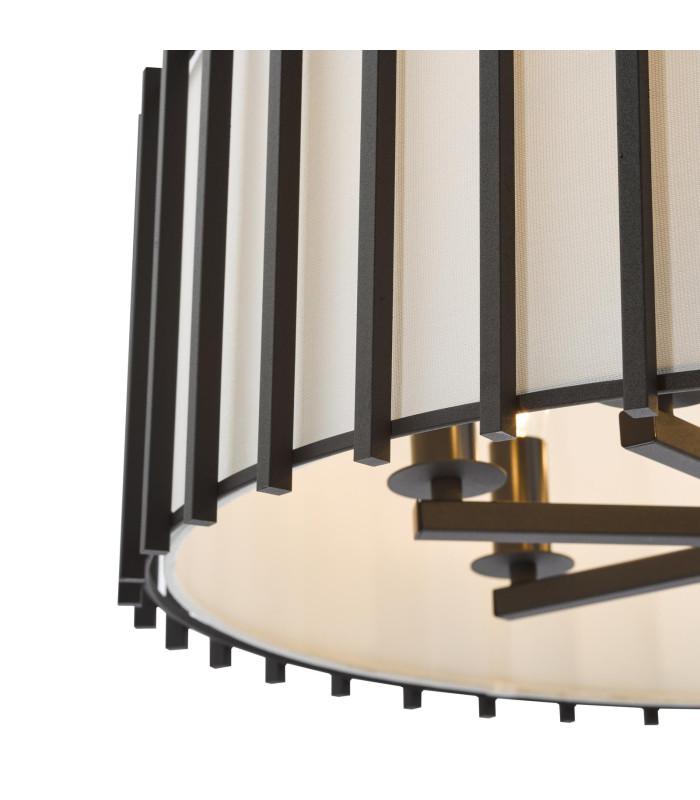 Cagliari 8 Light Ceiling Pendant Matt Black With Shade-6