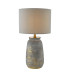 Creon Ceramic Table Lamp Grey and Antique Brassss With Shade-1