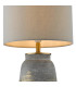 Creon Ceramic Table Lamp Grey and Antique Brassss With Shade-4