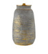 Creon Ceramic Table Lamp Grey and Antique Brassss With Shade-5