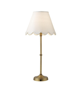 Dahl Rechargeable Table Lamp Matt Antique Brass With Shade LED-1