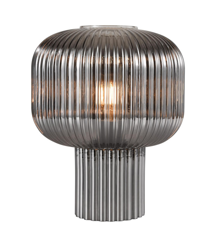 Demarius Table Lamp Smoked Ribbed Glass-1