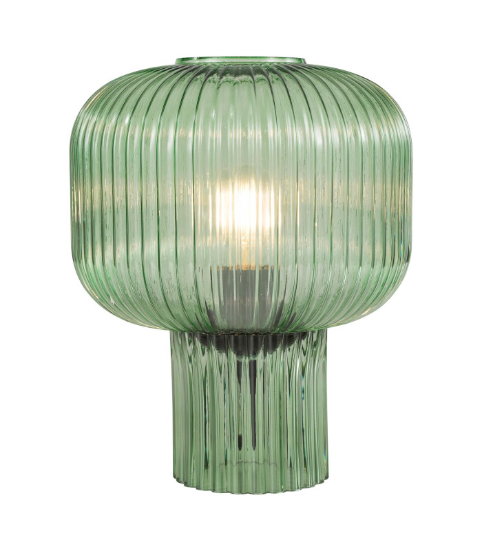 Demarius Table Lamp Green Ribbed Glass-1