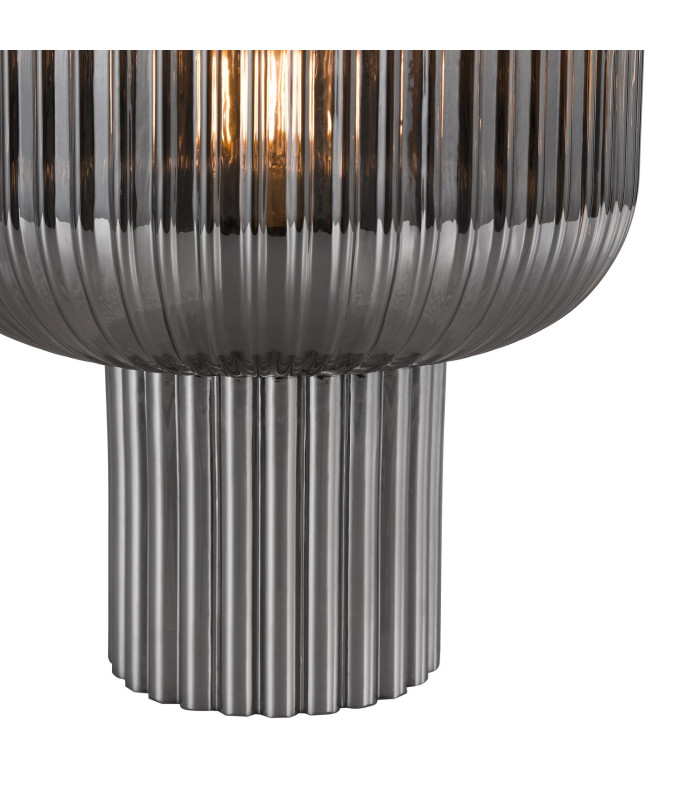 Demarius Table Lamp Smoked Ribbed Glass-5