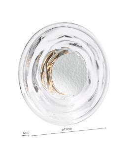 Dewey Wall Light Textured Glass and Polished Chrome LED-2