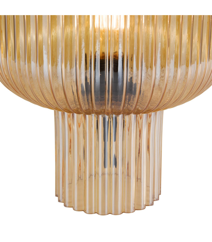 Demarius Table Lamp Amber Ribbed Glass-7