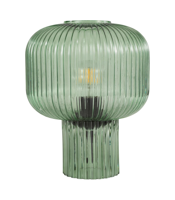 Demarius Table Lamp Green Ribbed Glass-3