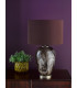 Egas Table Lamp Brown Marble Effect Glass and Antique Brass With Shade-3