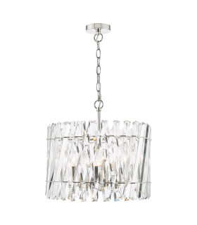 Entwine 6 Light Ceiling Pendant Polished Nickel and Crystal-1