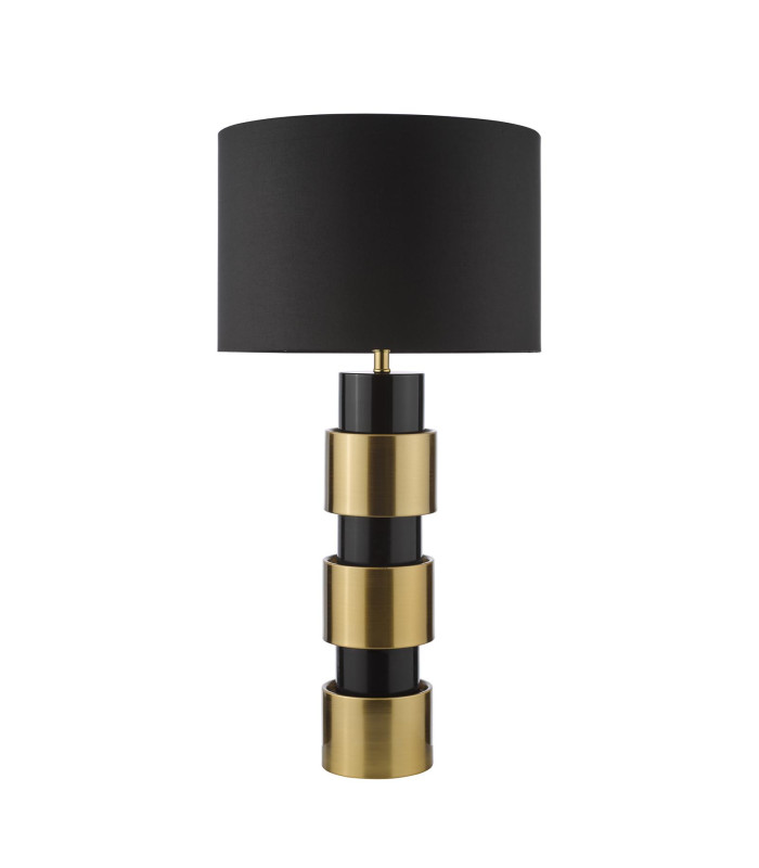 Elwyn Table Lamp Satin Gold and Satin Black With Shade-5