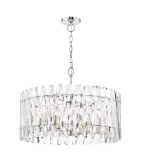 Entwine 8 Light Ceiling Pendant Polished Nickel and Crystal-1