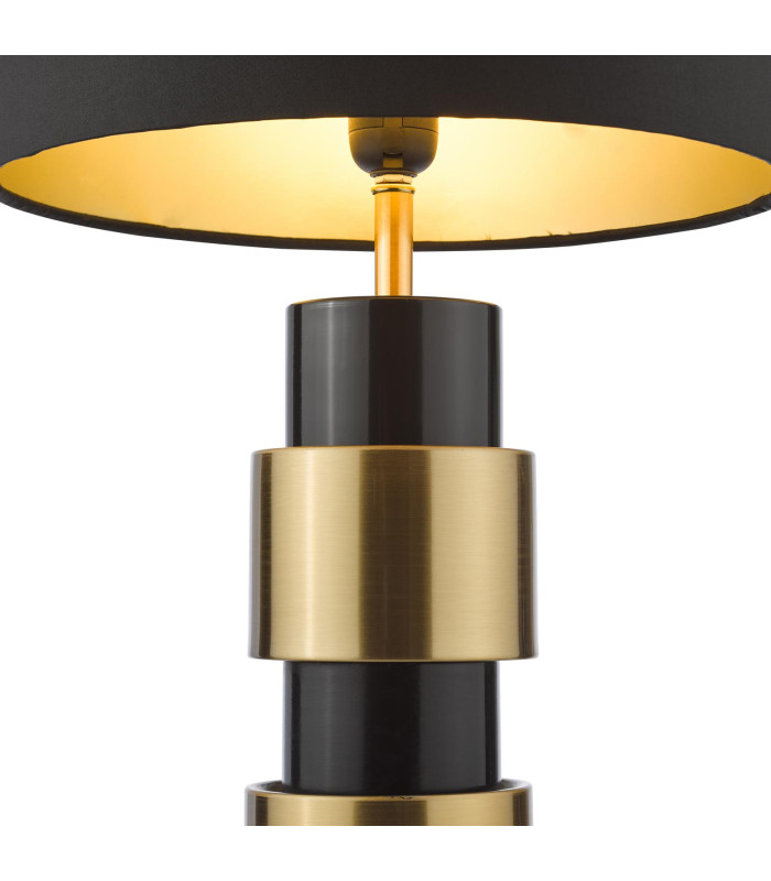Elwyn Table Lamp Satin Gold and Satin Black With Shade-6