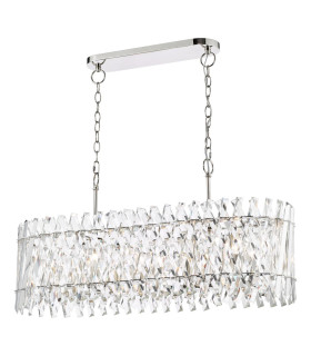 Entwine 10 Light Bar Ceiling Pendant Polished Nickel and Crystal-1
