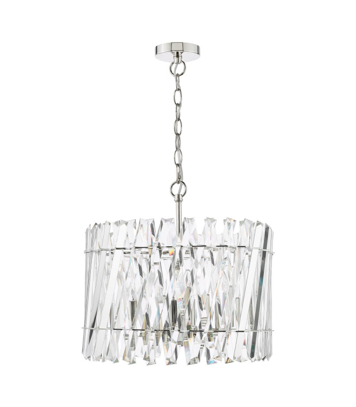 Entwine 6 Light Ceiling Pendant Polished Nickel and Crystal-5