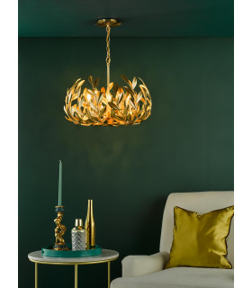 Ercilia 5 Light Ceiling Pendant Gold Leaf-2