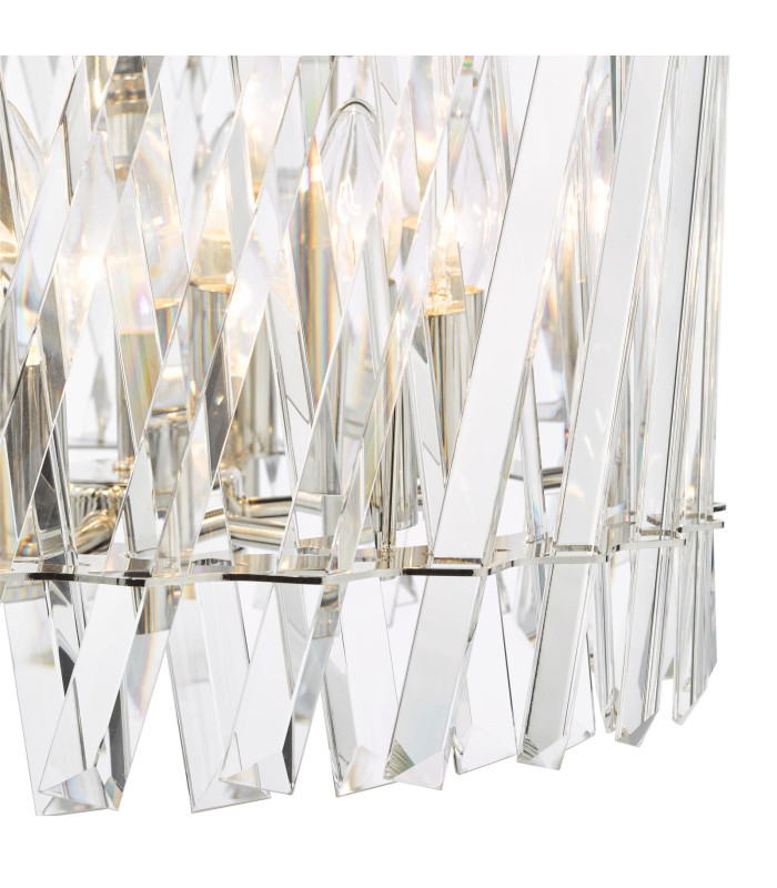 Entwine 6 Light Ceiling Pendant Polished Nickel and Crystal-6