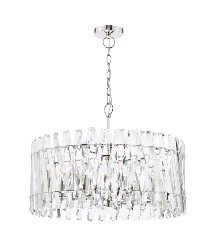 Entwine 8 Light Ceiling Pendant Polished Nickel and Crystal-5