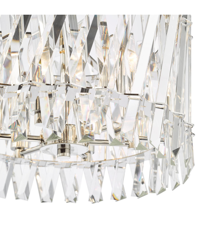 Entwine 6 Light Ceiling Pendant Polished Nickel and Crystal-7