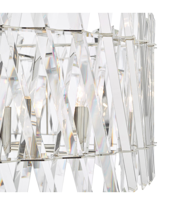 Entwine 8 Light Ceiling Pendant Polished Nickel and Crystal-7