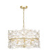 Fonda 3 Light Ceiling Pendant Satin Gold and Glass-1