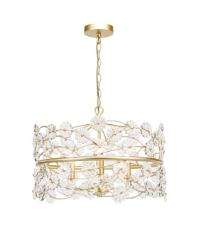 Fonda 3 Light Ceiling Pendant Satin Gold and Glass-1