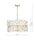 Fonda 3 Light Ceiling Pendant Satin Gold and Glass-2